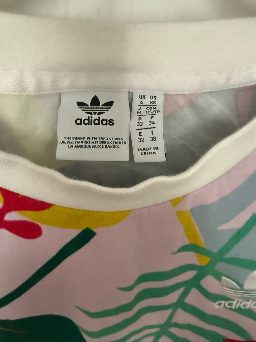 adidas x Farm Rio Tropical Leaf Print Tee Dress - Picture 7 of 7